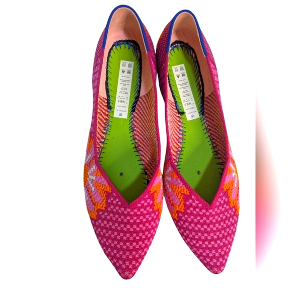 Rothy's Point Lotus Floral Women's Shoes Flats Loafers Slip Ons Size 8.5 - Picture 4 of 10